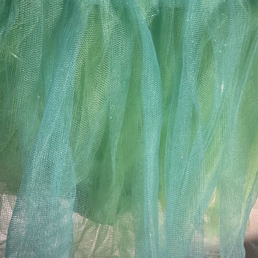 Revolution Purple and Green Kids Dance Costume - Picture 3 of 7